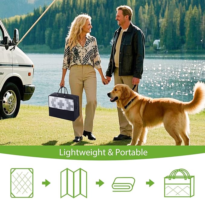 Smiry Waterproof Outdoor Rug 8x10 ft, Reversible Plastic Straw Patio Camping Rugs, Outdoor Indoor RV Mat Carpet for Patio, Outside Entry, Backyard, Deck, Bench, Picnic, Camper, White & Grey