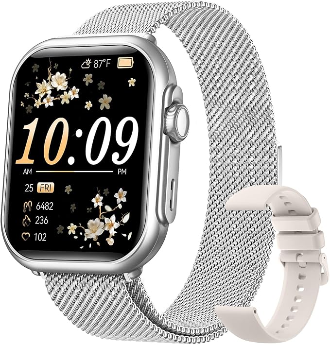 1.83" HD Smart Watch, 30 Days Battery Life, Sleep/Heart Rate/SpO2/Blood Pressure Monitor, Calls/Messages/Notifications, 5A...