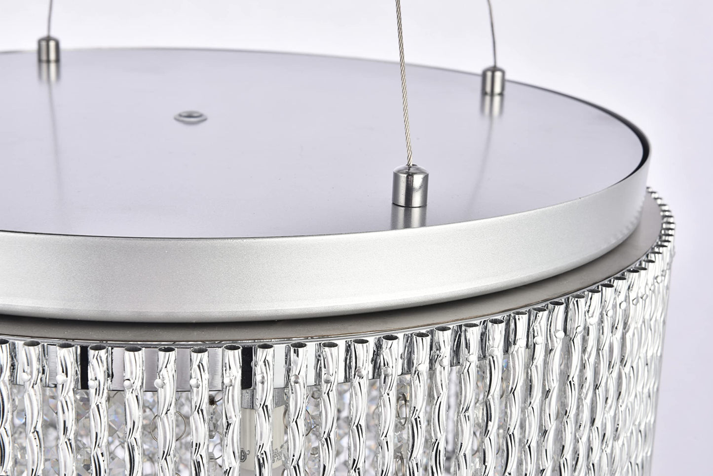 Elegant Lighting Influx Ten Light Pendant - Silver, Model V2092D16C/Rc