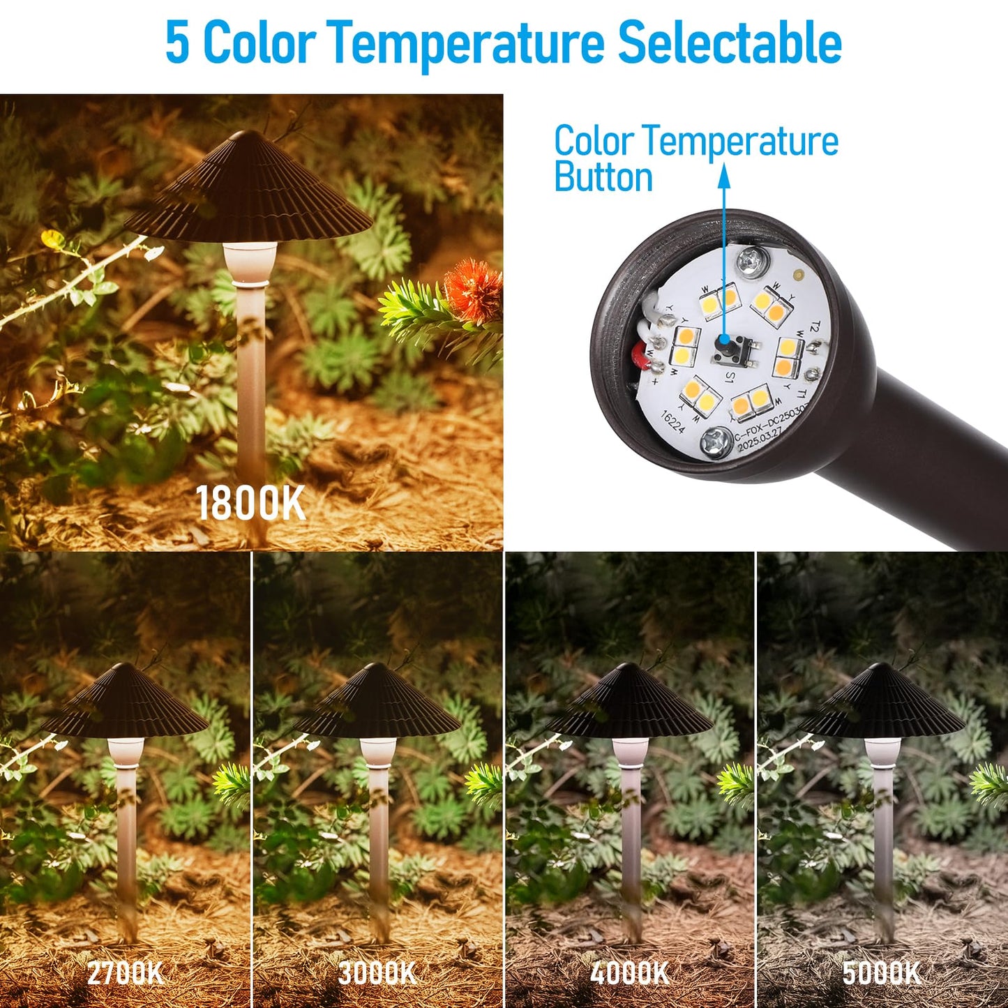 LEONLITE Low Voltage Landscape Lights, 3W, 12V, IP65 Waterproof, Bronze Aluminum, 3000K Warm White, Model 89279, Pack of 4