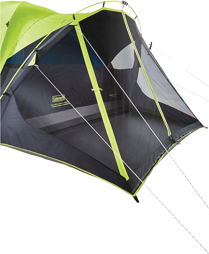 Coleman Carlsbad Dark Room Tent with Screened Porch 4/6 Person Tent Blocks 90% of Sunlight to Keep Inside Cool Weatherproof with Easy Setup Made of PFAS-Free Materials