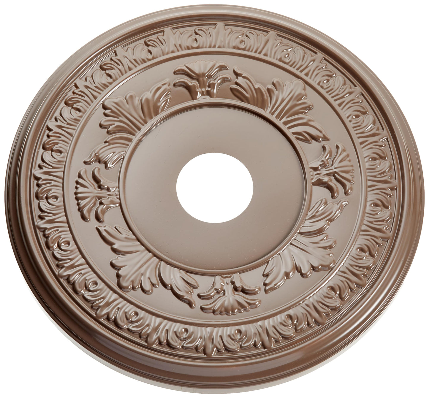 19Od X 3 1/2Id X 1P Baltimore Thermoformed Pvc Ceiling Medallion (Fits Canopies Up To 7 3/4), Ultracover Satin London Grey