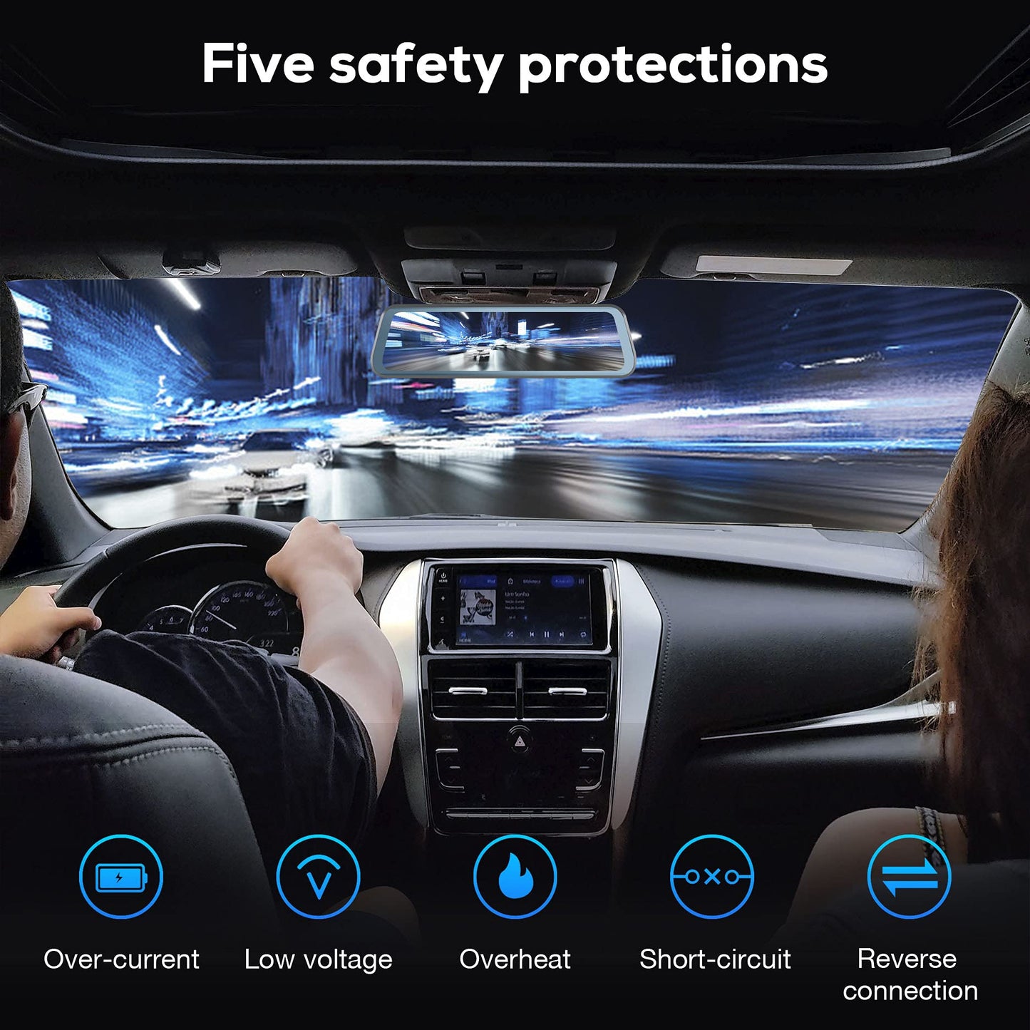 Arifayz Type C Dash Cam Hardwire Kit Dual Dash Cam Q4 Front And Rear, Hardwire Kit Fuse For Dash Camera With Fuse Taps And Insta