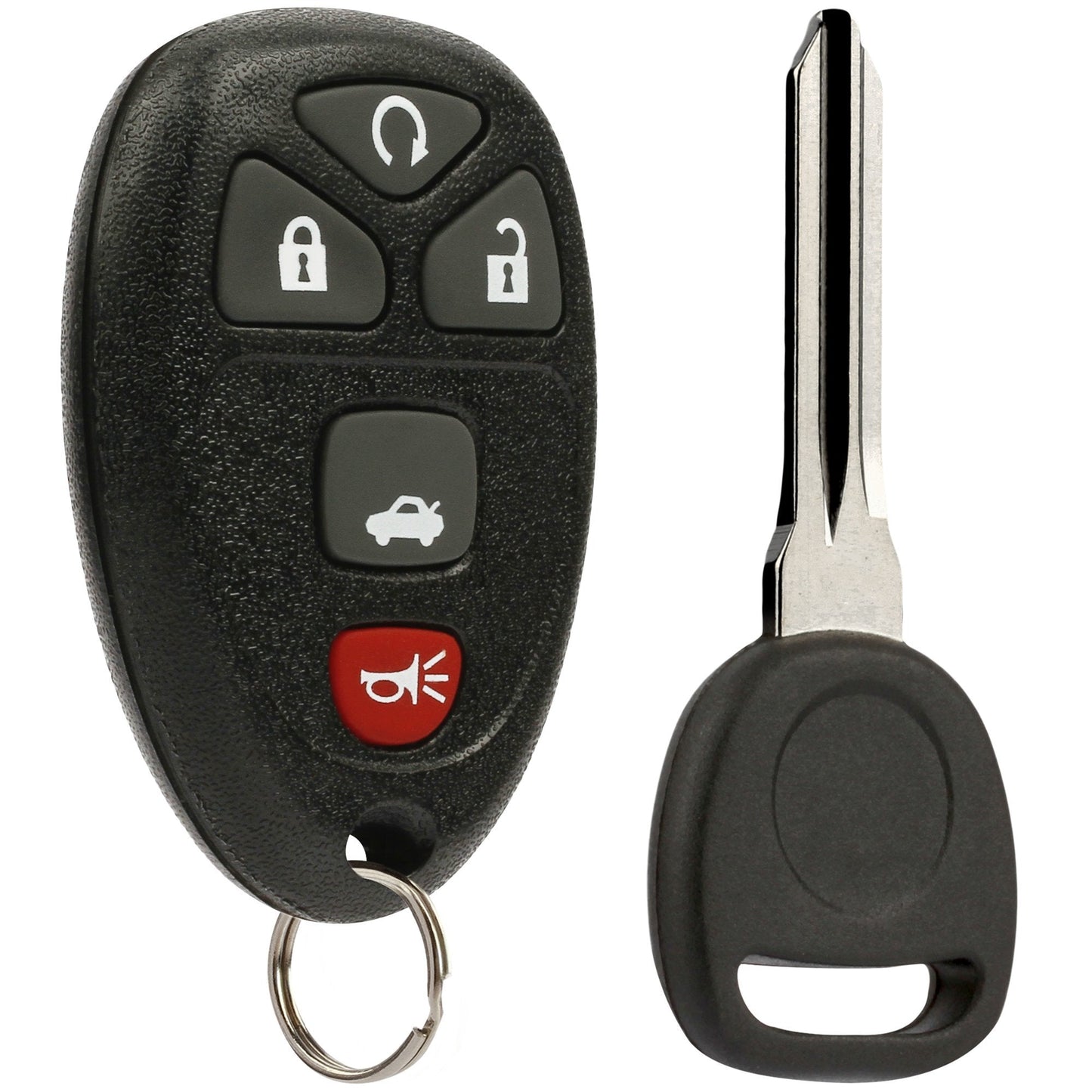 Key Fob Keyless Entry Remote With Ignition Key Fits Cadillac Dts / Chevy Impala Monte Carlo 2006 2007 2008 2009 2010 2011 2012 2