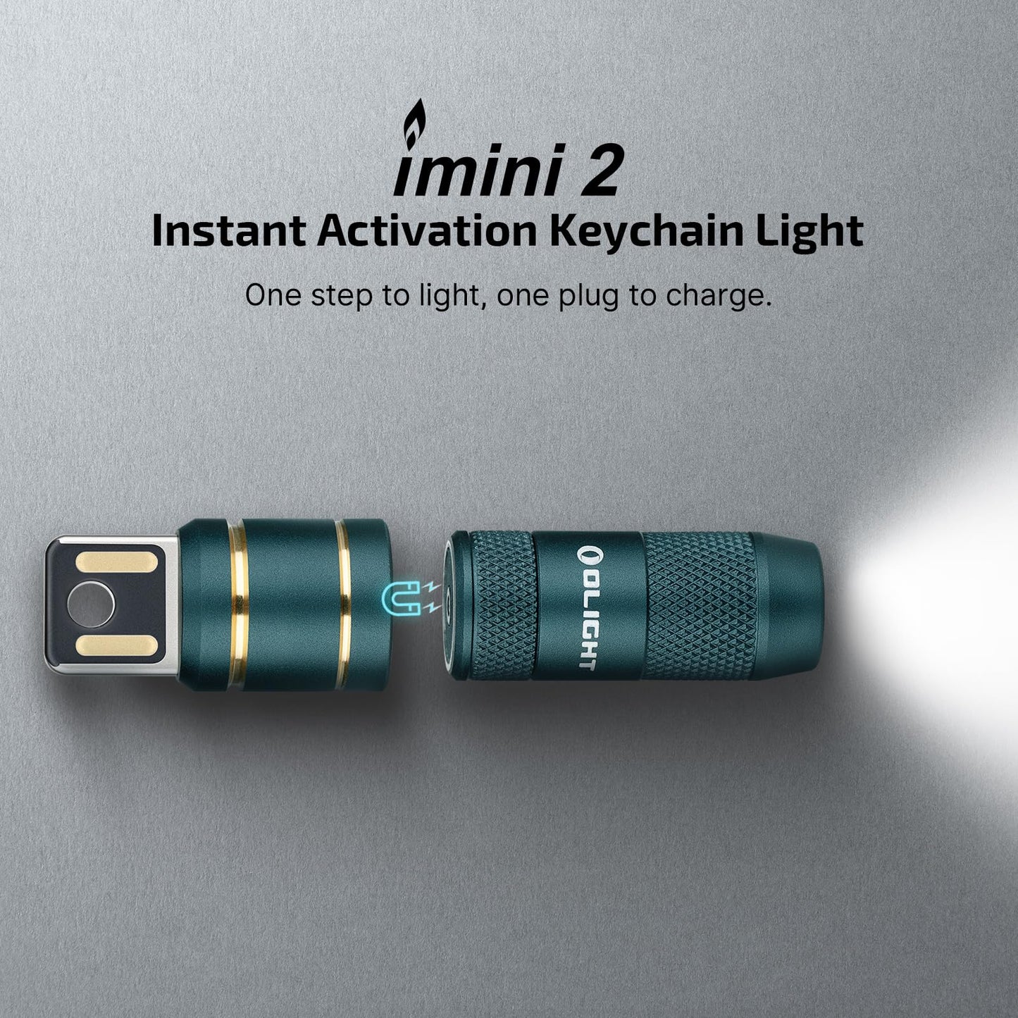 OLIGHT IMINI 2 Keychain Flashlight, 50 Lumens, Aluminum, 1 Pack, Dream Blue, Model IMINI2-DB-300000