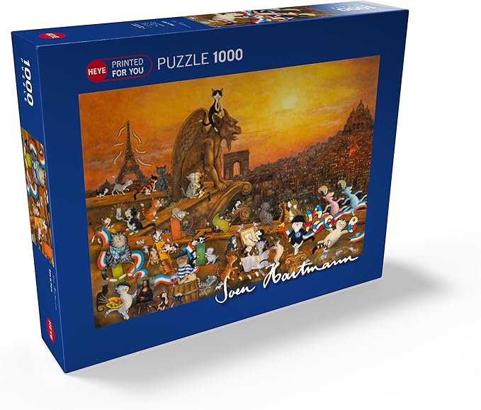 MyPuzzle Cats in Paris - Sven Hartmann - Premium 1000 Piece Jigsaw Puzzle for Adults
