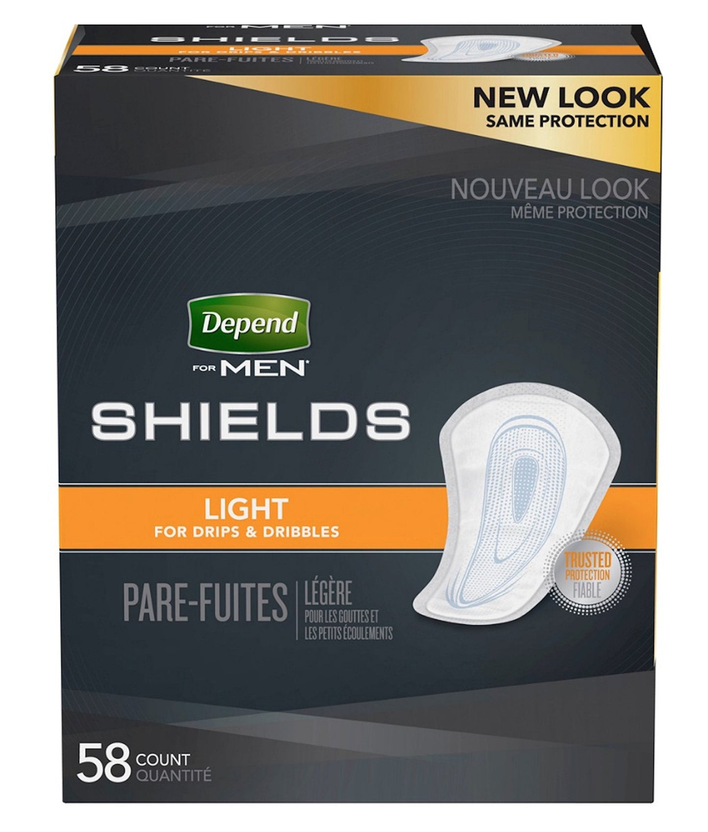 DependsMen Incontinence Shields/Pads Light Absorbency - 1 Box