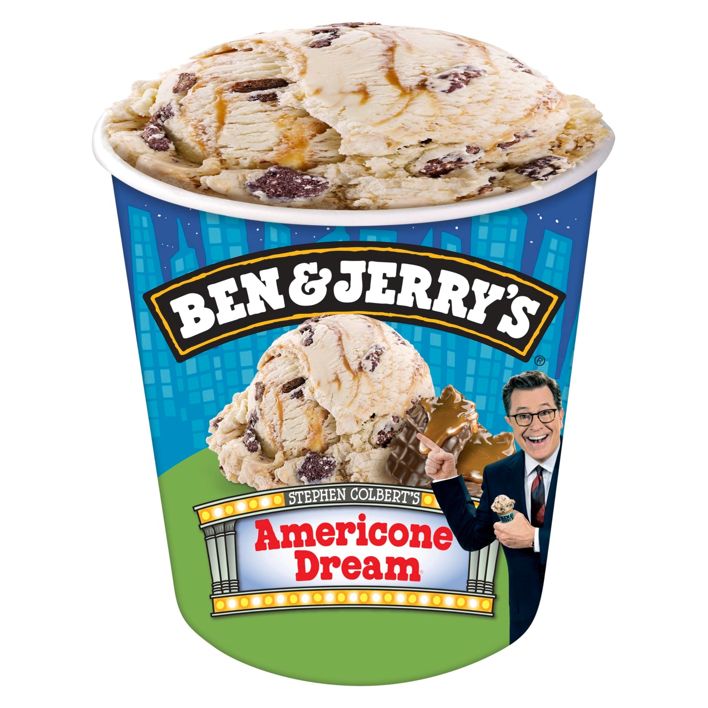 Ben & Jerrys Americone Dream Vanilla Ice Cream Pint Non-GMO 16 oz