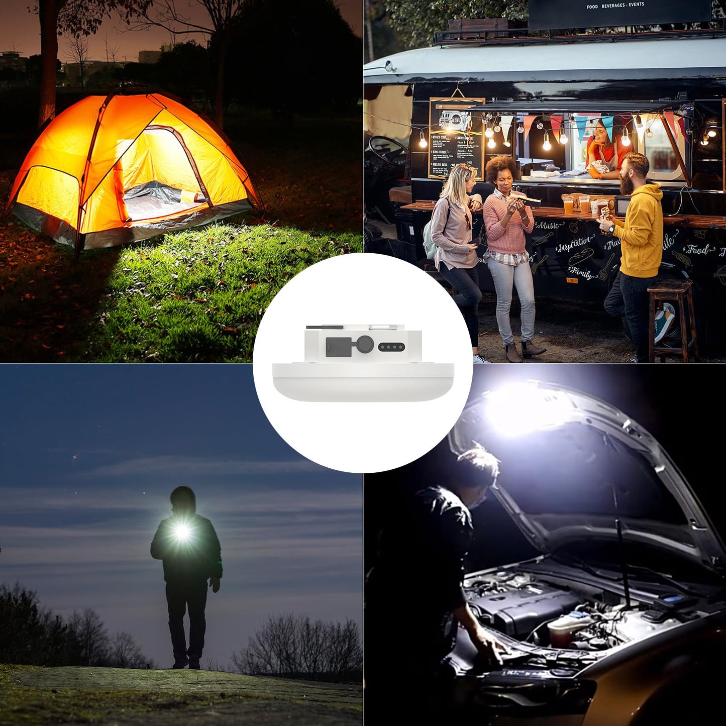 10000Mah Rechargeable Hanging Tent Light With Magnet  Portable 30W 4000Lm Led 3 Color Lighting Modes Camping Lantern  Ipx5 Waterproof Led Flashlight For Emergency & Gift