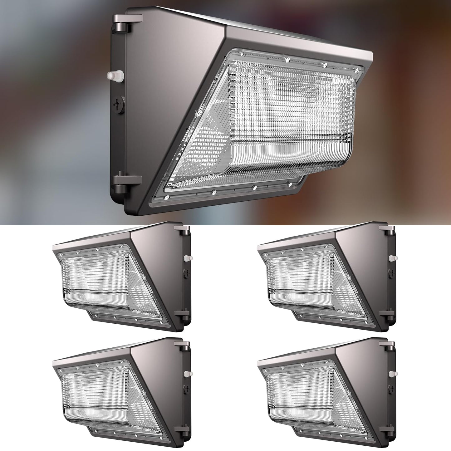 Lightdot 4Pack 200W Led Wall Pack Lights  100-277V Dusk To Dawn Photocell | 30000Lm(150Lm/W) 5000K Ip65 Outdoor Exterior Lighting Fixture  Energy Saving  Etl | 5-Yrs Warranty(Height:15~30Ft)