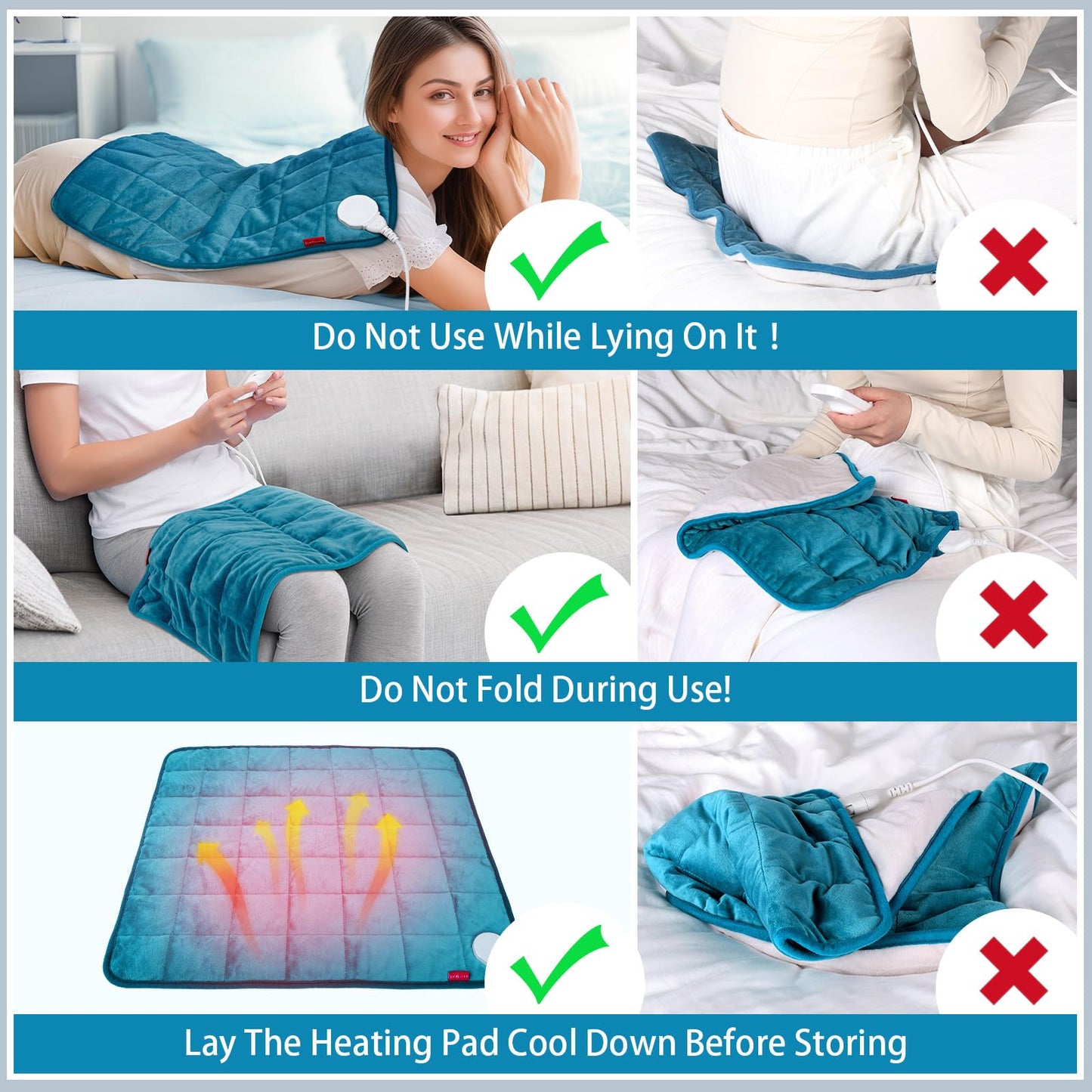 Comfytemp Weighted Heating Pad for Back & Period, FSA Eligible Electric Heat Pad, Valentines Day Birthday Gifts for Mom Dad Women Men, 2.4 lb HSA Approved Neck Shoulder Heated Pad, 2H Auto-Off, 20x24