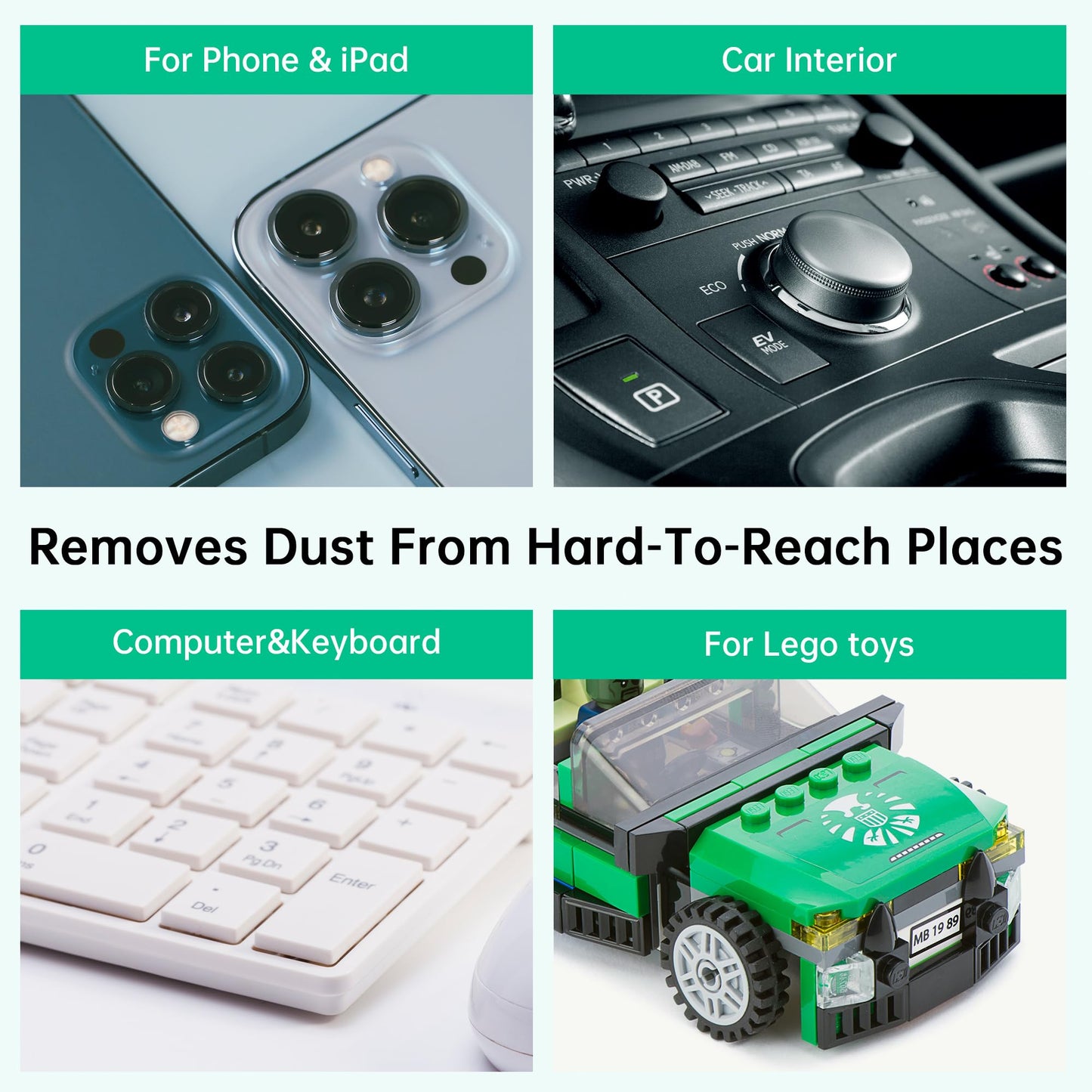 Iduster Compressed Gas Duster For Keyboard, 10 Oz Disposable Compressed Air Duster, 3-Pack