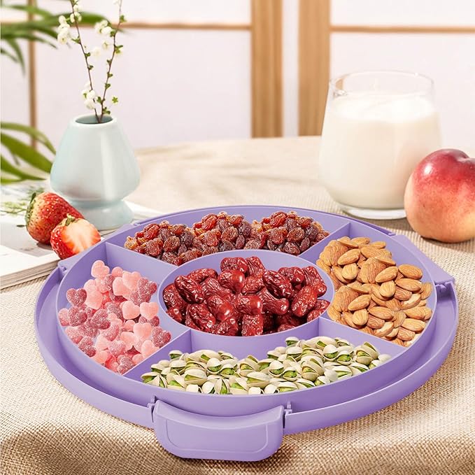 10Inch Cake Stand Carrier with Lid and Handle Storage Container Keeper Plastic Tall Transport Travel Cake Saver Holder with Cover Pie Bundt Round