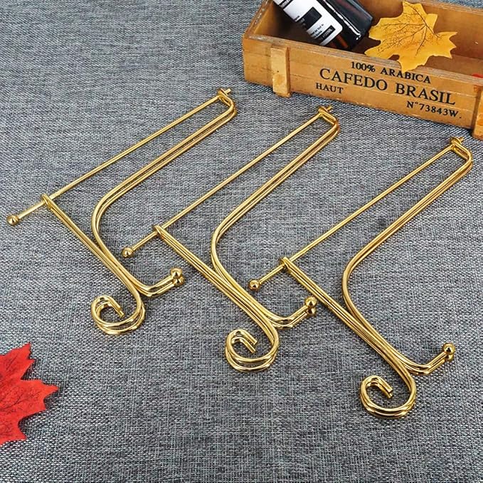 LIONWEI LIONWELI 8 Inch Gold Iron Plate Stand Holder Easel Display Stand for Plate?Picture?Photo and More,3 pcs.