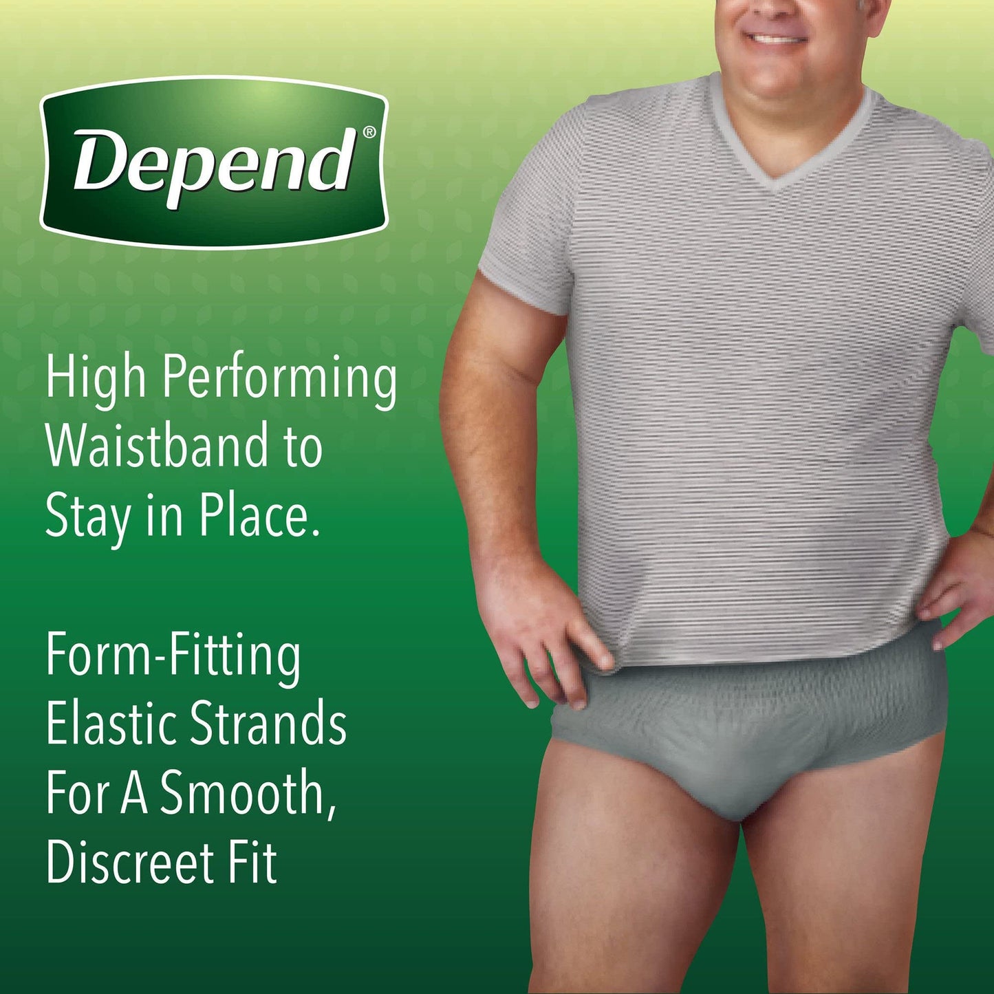 Depend Fresh Protection Disposable Underwear Male Waistband Style X-Large, 53746, 52 Ct