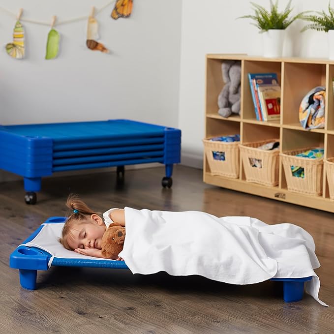 ECR4Kids Cot Sheet, Toddler Size, Rest Time Accessories, White, 12-Pack