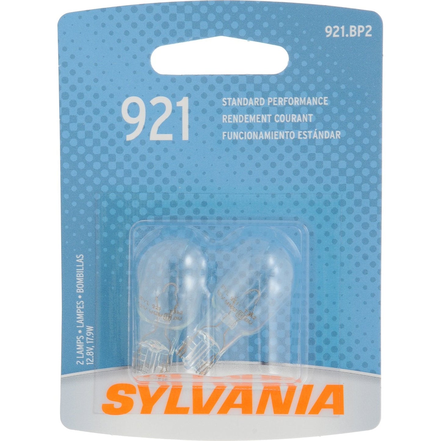 Sylvania 921 Basic Miniature Bulb, Clear, 2-Pack, Model 921.Bp2