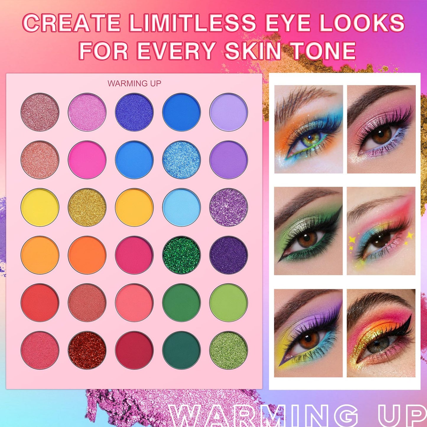 UCANBE 86 Colors Makeup Palette with 15PCS Brushes Set, Matte Glitter Eyeshadow, Highlighter, Blush & Contour All in One – Vibrant, Neutral & Smoky Shades – Valentine’s & Birthday Holiday Gift Set