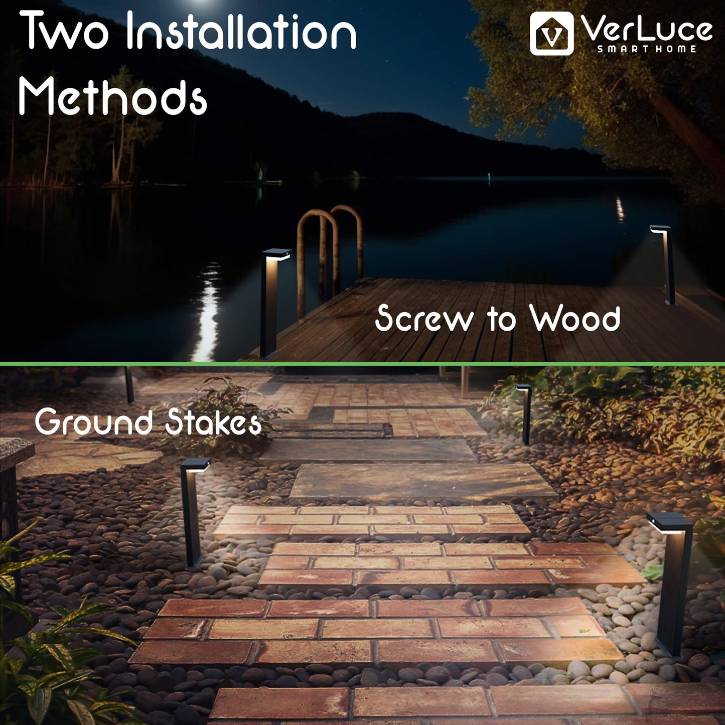 Verluce - Solar Pathway Lights - Walkway Solar Lights For Outside - Pir Sensor & Two Lighting Modes - Rechargeable Battery Lasts Up To 55 Hours - 3000K - Ip44 Weather Resistant - 4 Pack - 20.5 Height