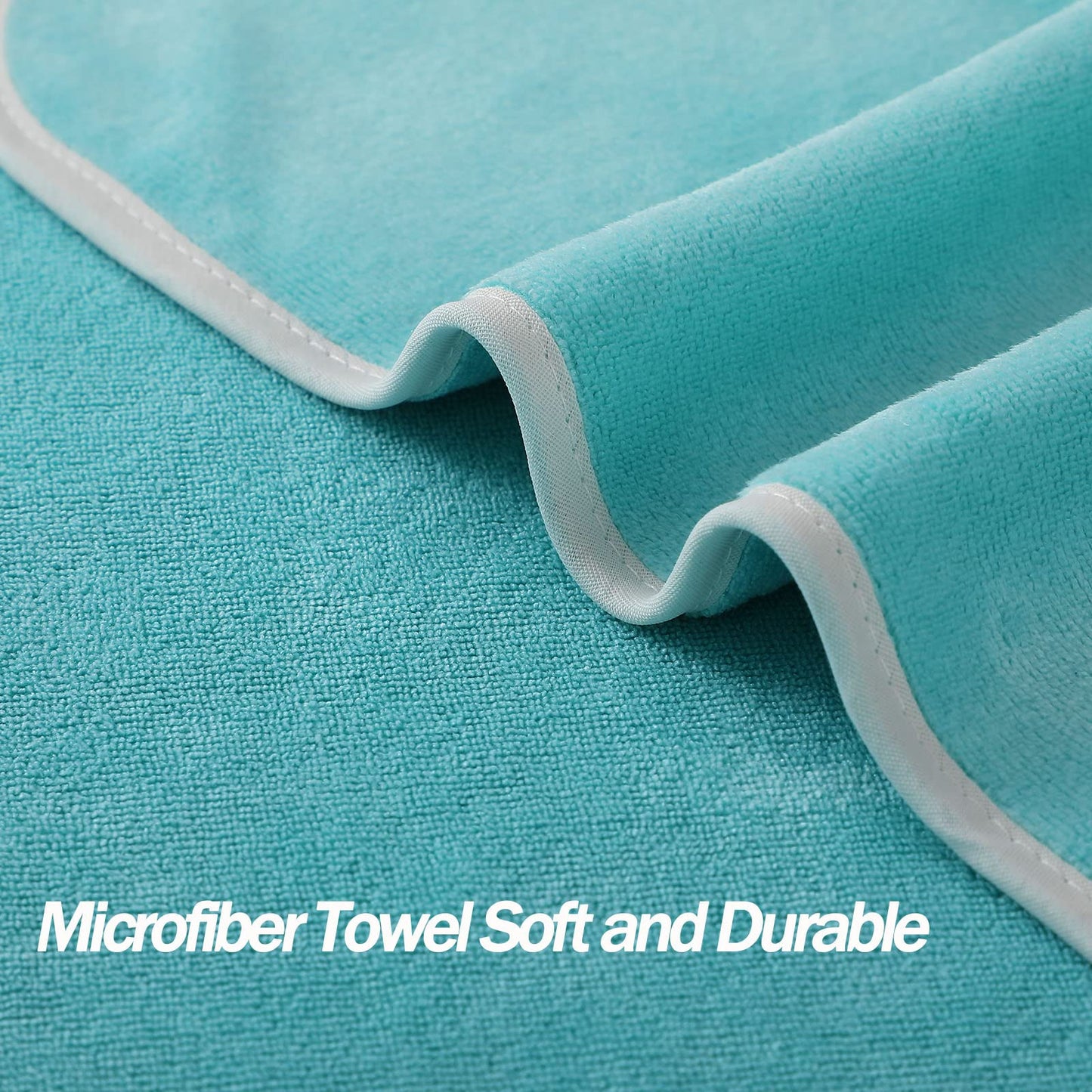 Wuwahold Microfiber Gym Towels Bigger Size Super Soft for Exercise Fitness, Sports, Workout, 380-GSM 15-Inch x 31-Inch Quick-Drying Towels (3 Pack, Green)