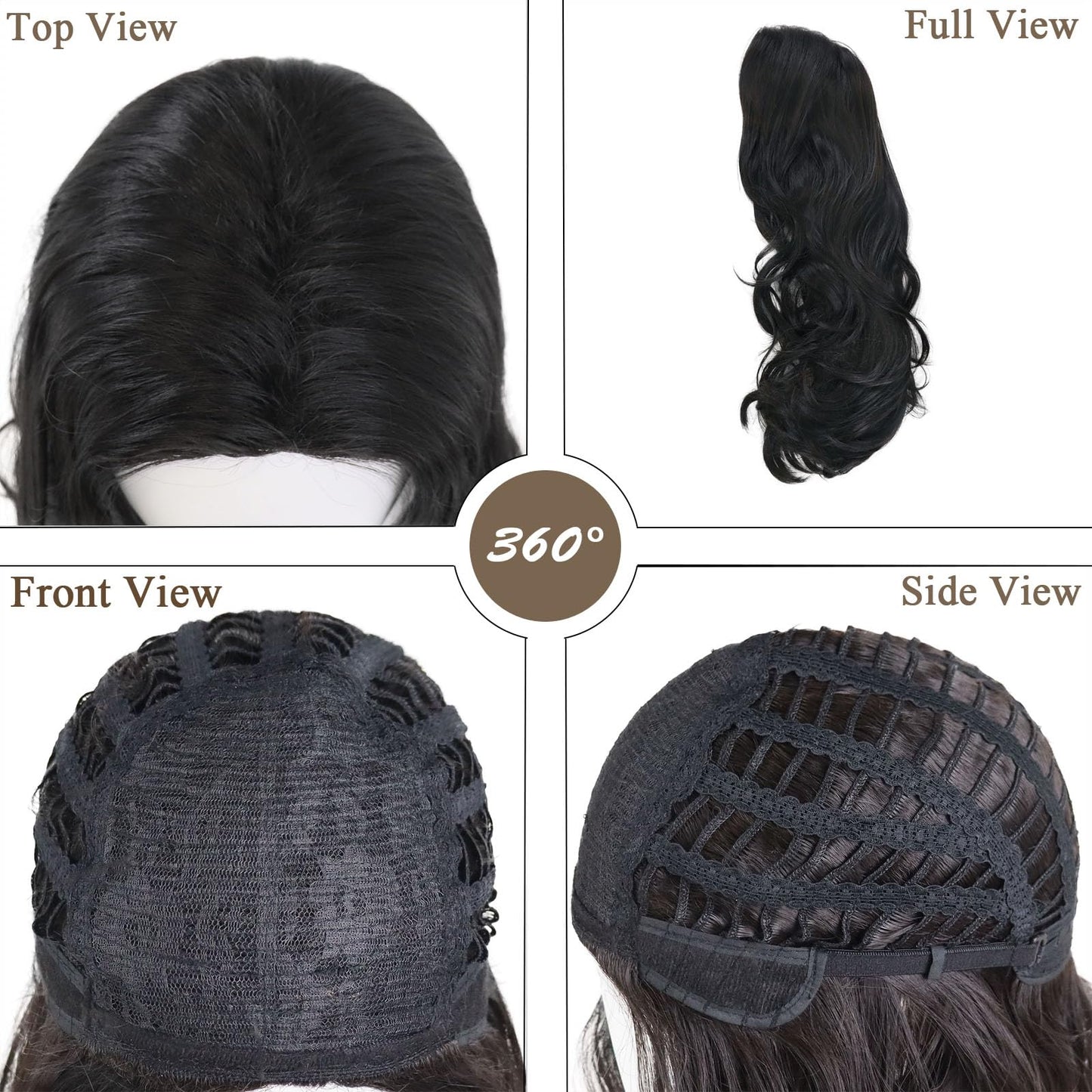 GNIMEGIL 22 inch Long Black Curly Wigs for Men Natural Wavy Hairstyle 70s 80s Theme Party Wig Halloween Costume Male Music Perfo