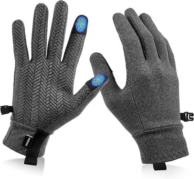 Sukeen Lightweight Running Gloves for Women Touchscreen Anti-Slip Liner Gloves Winter Warm Gloves for Cycling, Driving, So...