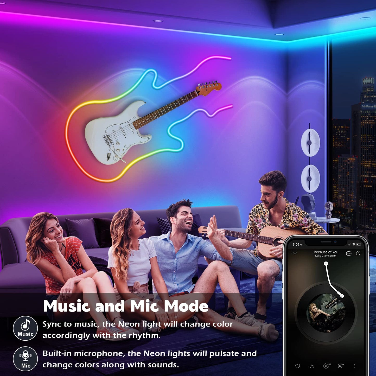 AILBTON Neon Rope Lights, 150Ft RGB LED, Music Sync, App/Remote Control, IP65 Outdoor, Silicone, Flexible, 20FT Model