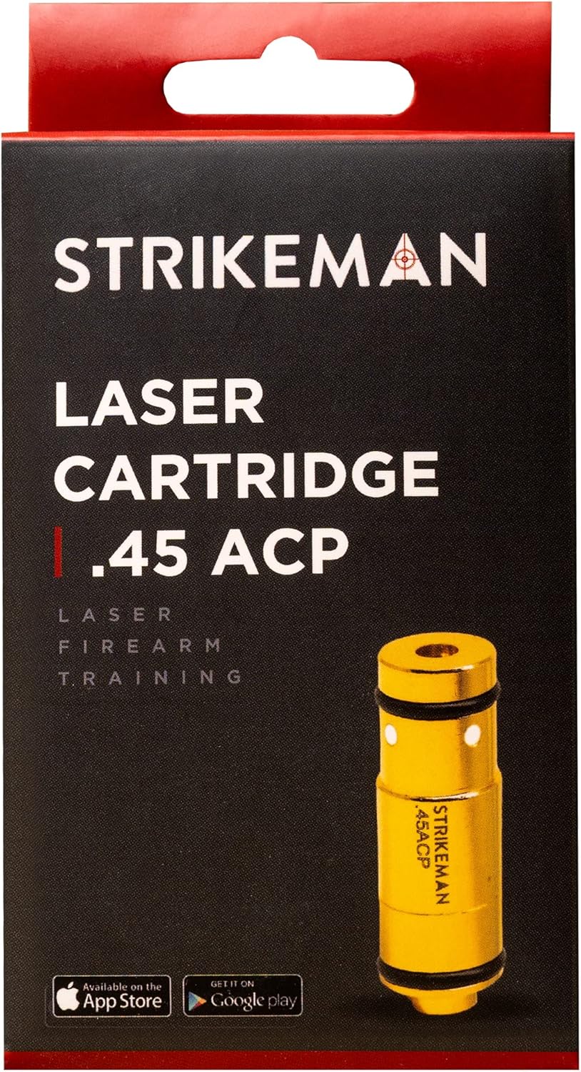Strikeman Dry Fire Laser Training Cartridge - Great for Target Shooting Practice with Pistols, Made for The Firearm Training System - Red Laser Cartridge Only, Multiple Calibers