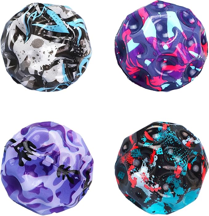 Tendry Moon Ball, Extreme High Bouncing Ball Moon Shape for Kids of All Ages, Improve Hand-Eye Coordination, Easy to Grip ...