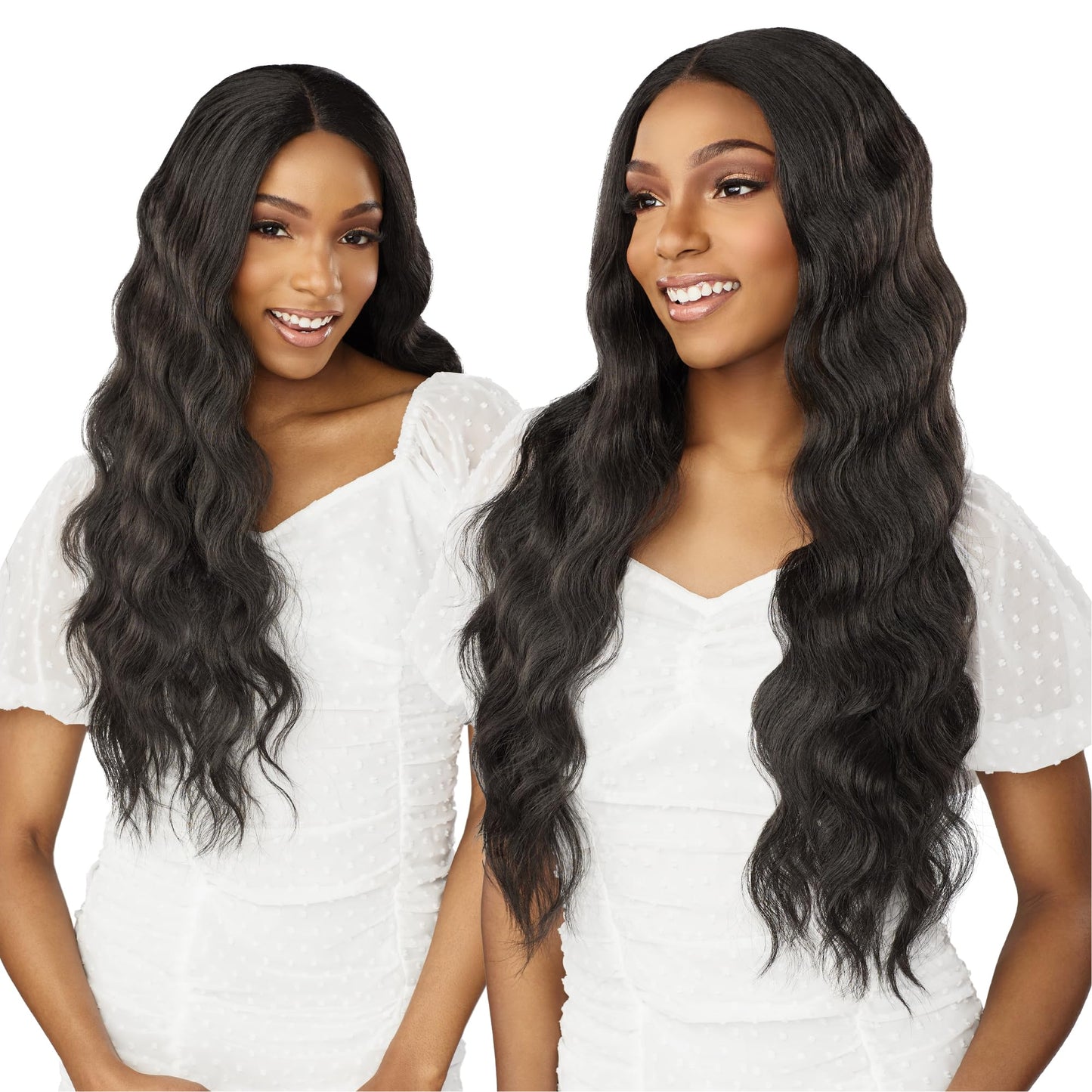 Sensationnel Dashly Lace Front Wig - Unit 35 Hand Tied Laceparting Ear to Ear Synthetic (1 JETBLACK)