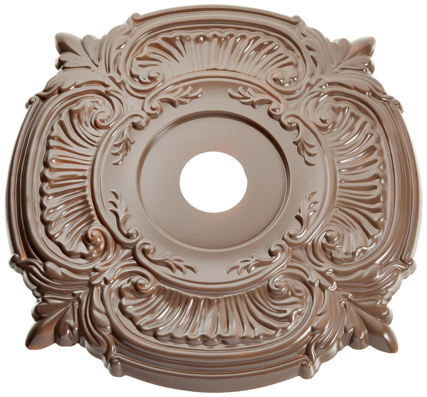 22Od X 3 1/2Id X 1P Attica Thermoformed Pvc Ceiling Medallion (Fits Canopies Up To 7 3/4), Ultracover Satin London Grey