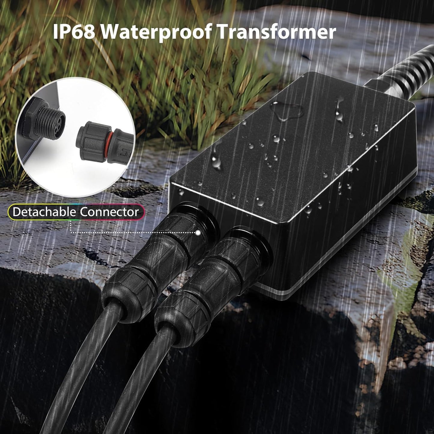Underwater LED Pond Light with 12V Transformer, 6W Turtle Fountain Light LED Underwater with APP, IP68 Waterproof Underwater Lights for Pond Fountain Waterfall Yard Water Feature, 2 SpotLights