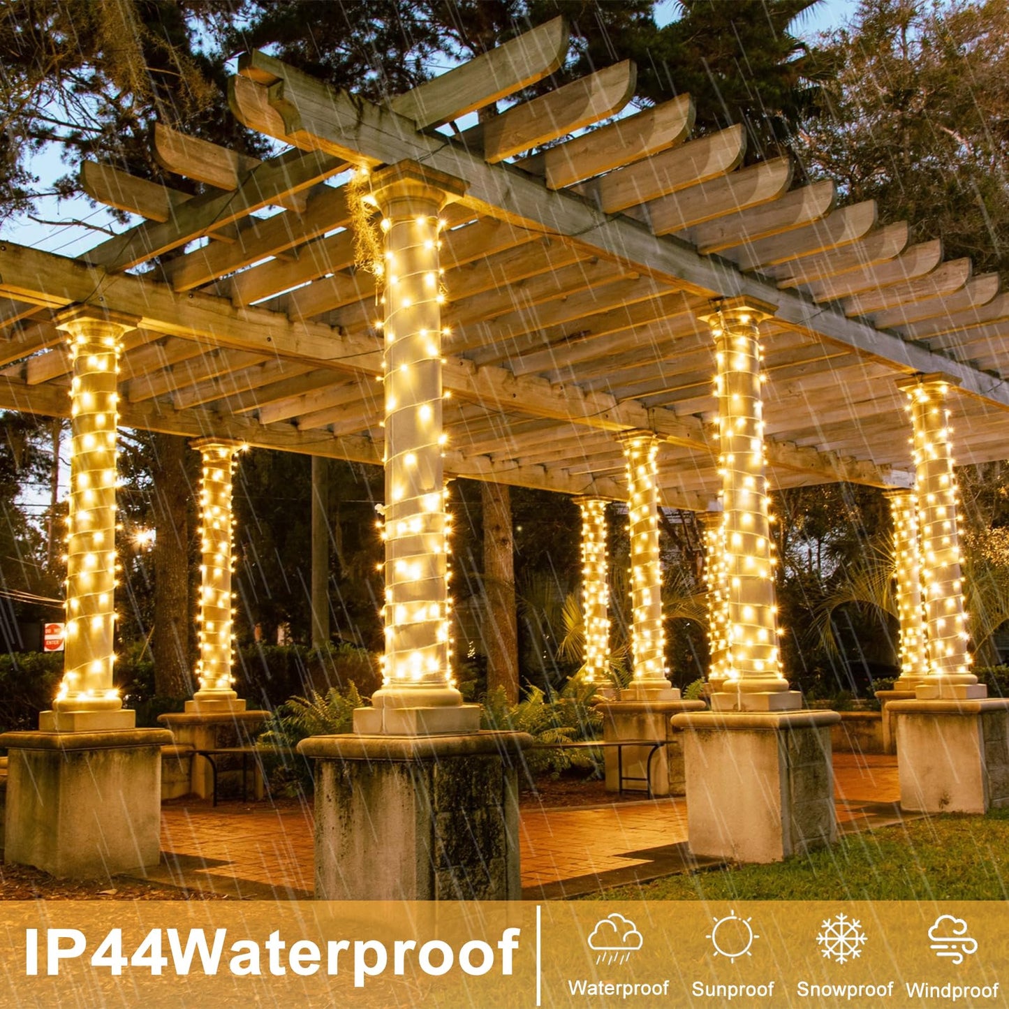 800 Led Christmas Lights Outdoor  Warm White Christmas Lights Indoor 8 Modes 262Ft Clear Wire  Plug In Twinkle Fairy String Light For Outside Bedroom Wedding Xmas Tree Party Decorations