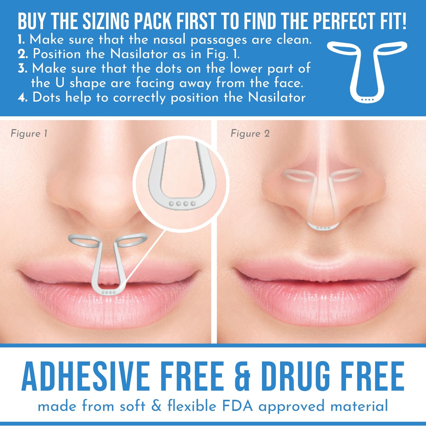 Made in USA! Nasilator Anti-Snoring Devices - Soft and Flexible Nasal Dilators | Improves Breathing & Sleeping | Snoring Solution | Reusable & Better Than Nasal Strips Pack of 4 (Medium)
