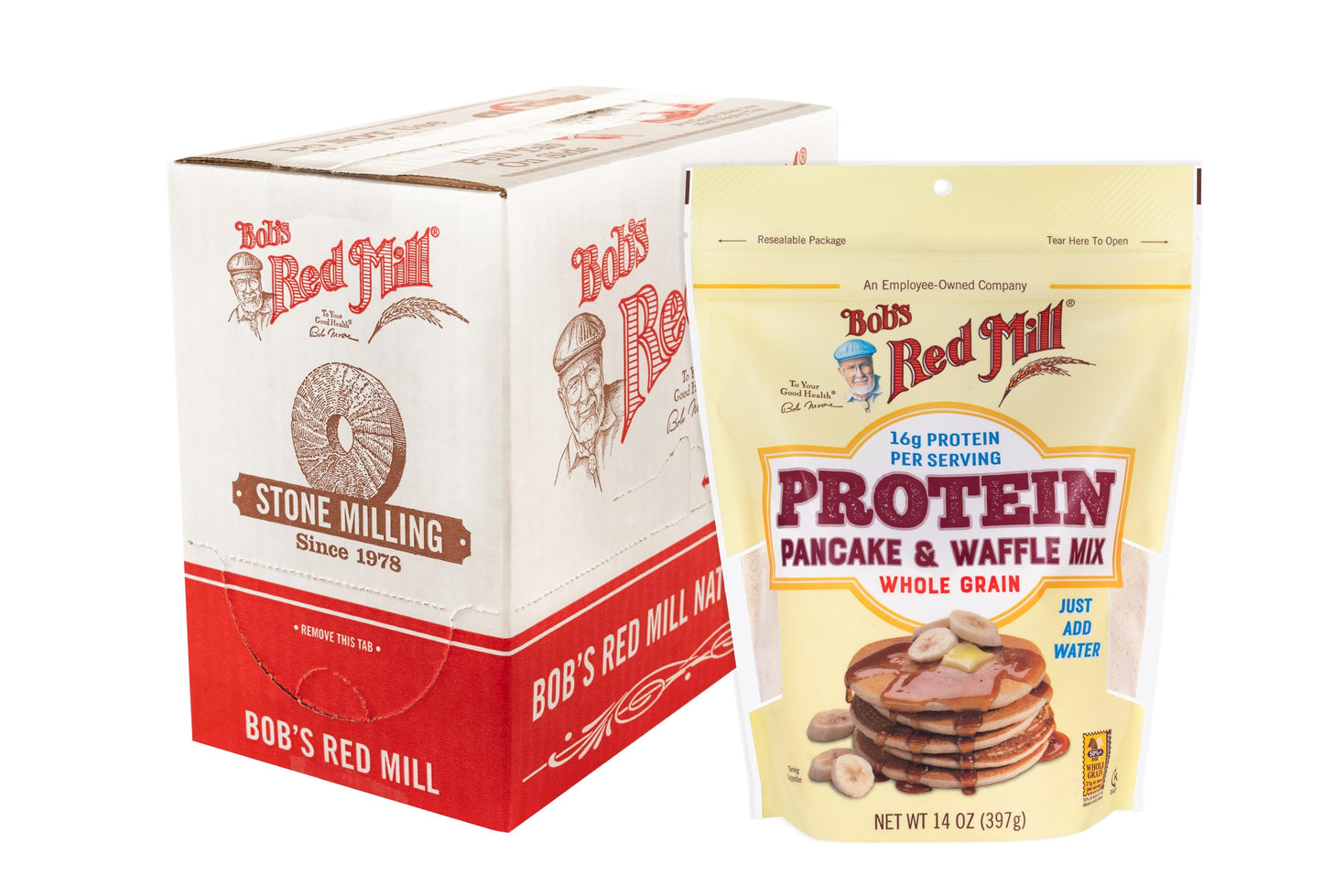 Bob s Red Mill Protein Pancake, 14oz (Pack of 4) - Non GMO, Kosher