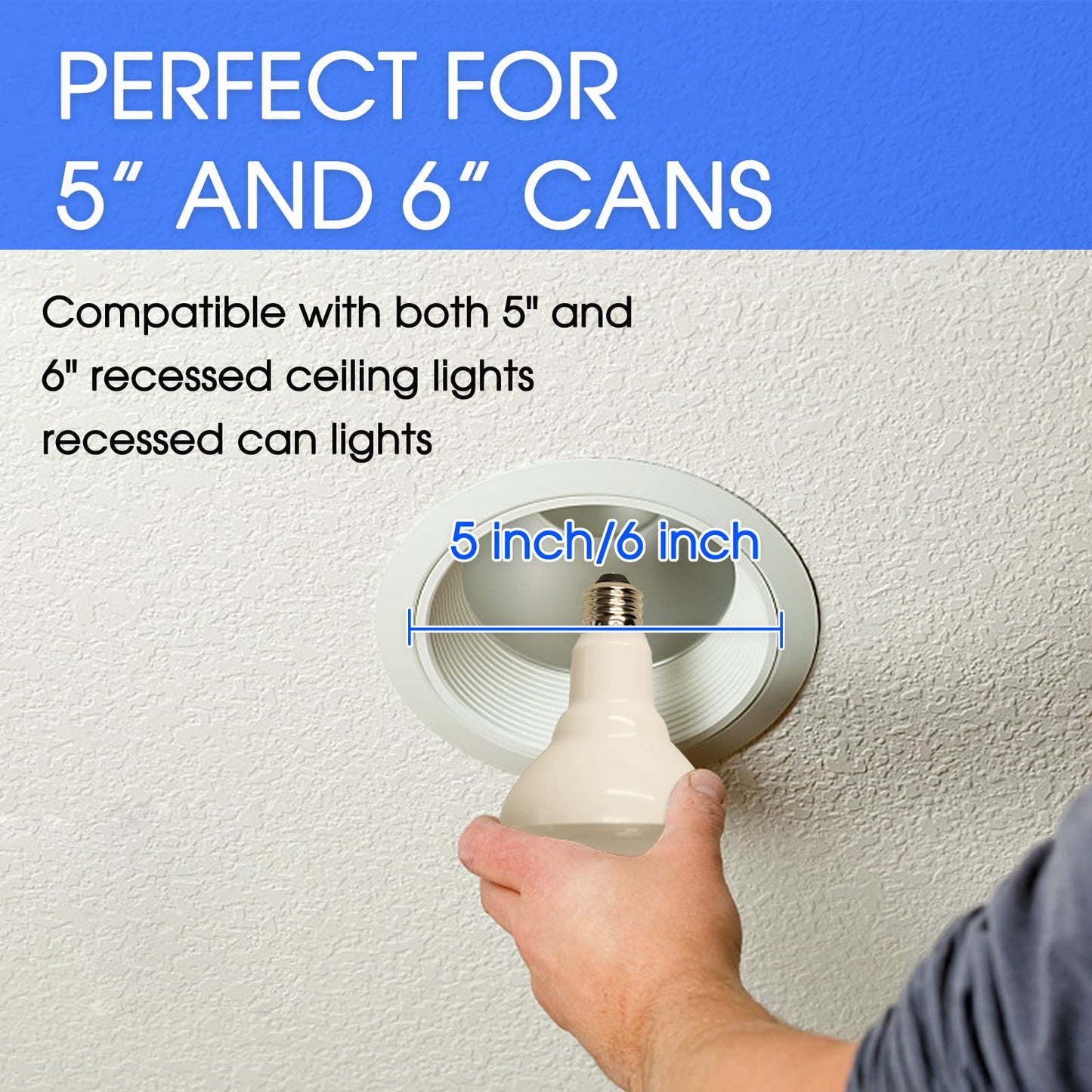 E ENERGETIC LIGHTING BR30 LED Recessed Light Bulbs 105W Equivalent 1500LM Dimmable 5000K Daylight 12 Pack