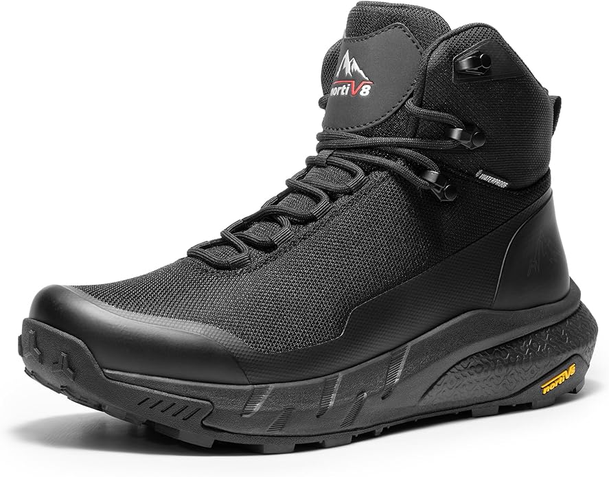 NORTIV 8 Men's Mid Waterproof Hiking Outdoor Lightweight Breathable Trekking Camping Mountaineering HydroTrek Shoes
