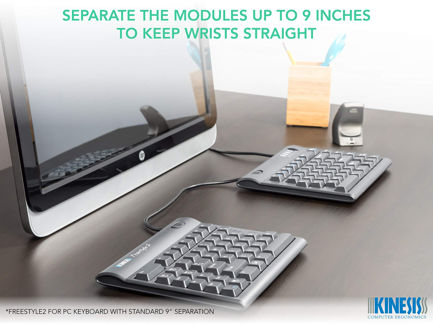 Kinesis Freestyle2 Ergonomic Keyboard For Pc (9 Or 20 Separation) (9 Separation)