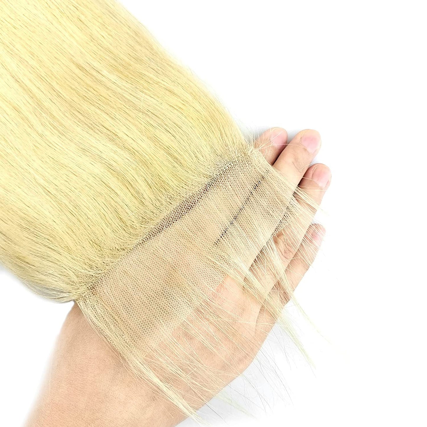 613 Closure Straight 4x4 Transparent HD Lace Closure Blonde Closure 12A Brazilian Virgin Remy Human Hair Extension 100% Russian