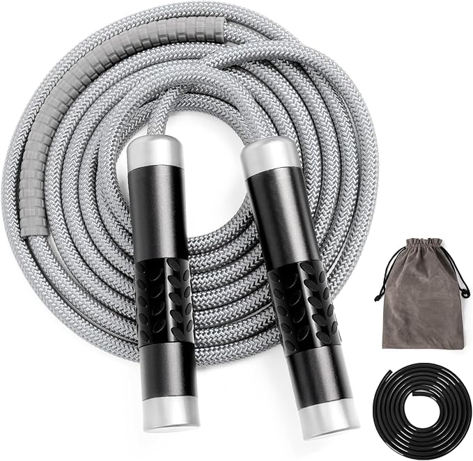 Reedvales 1LB Weighted Jump Ropes for fitness Women Men, Aluminum Handles for MMA, Boxing, CrossFit, Weight-loss Workouts,...