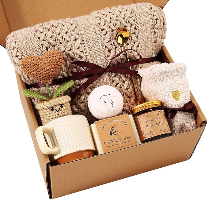 Uwingess Get Well Soon Gift Baskets for Women Self Care Gifts, Spa Care Package After Surgery Inspirational Thinking of Yo...