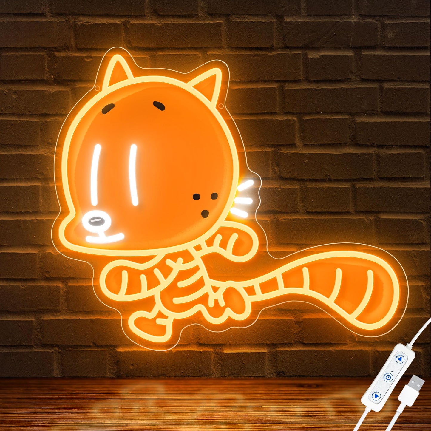 Officially Licensed Cat Kid Uv discomfort-reducingted Led Neon Light - Inspired Wall Art  Vibrant Kids Room Decor  Superhero-Themed Night Light  Gift For Dog Man Book Fans (15 * 12.8)