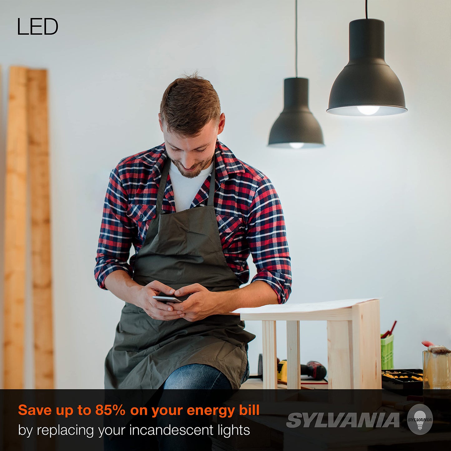Ledvance Sylvania 60W Equivalent A19 Led Light Bulb, 8.5W, Daylight, Frosted Finish, 800 Lumens, 1 Pack (Model