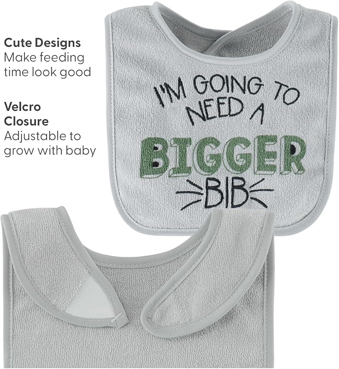 The Peanutshell Baby Boy Terry Bibs Set of 10-100% Cotton, Soft, Absorbent Baby Bibs, Toddler Boy Set, Newborn & Infant Bib - Dinosaur