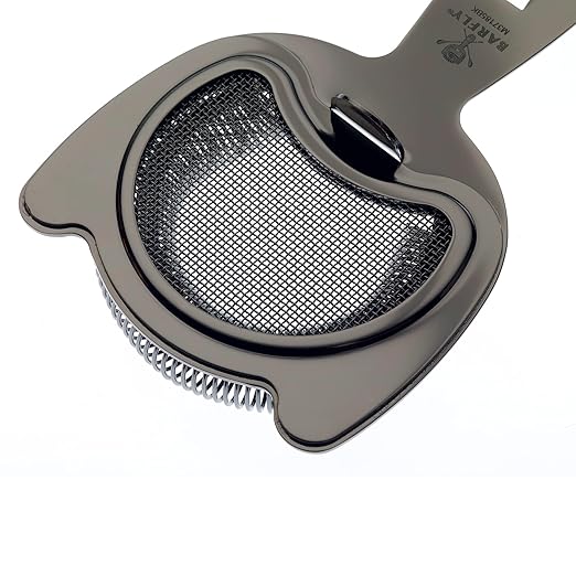 Barfly Fine Mesh Spring Strainer, Black