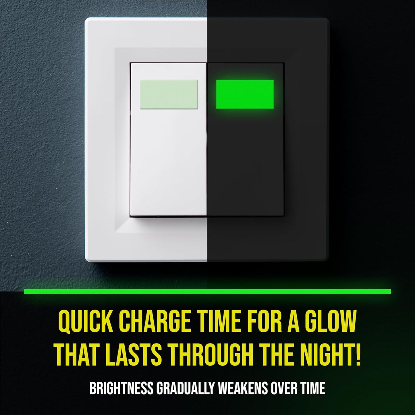 Lockport Glow in The Dark Tape - 2 Pack - 30 Ft x 1 in - Bright - Rechargeable - Reflective - Halloween Decoration, Night Decorations, Safety and Home Marking