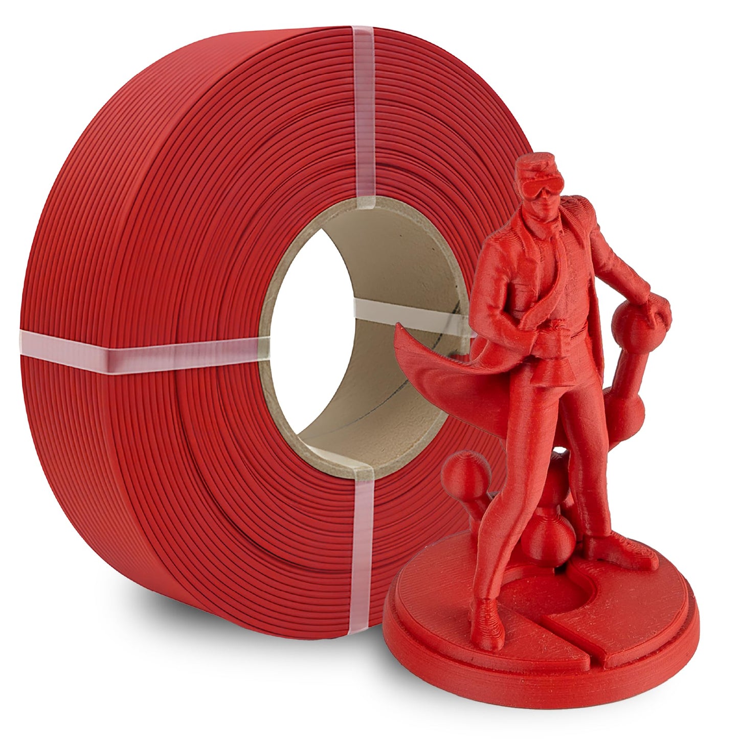 Polymaker Panchroma Refill Spool Matte Army Red PLA 3D Printing Filament Refill, Compatible with All Reusable Spools and All Maj