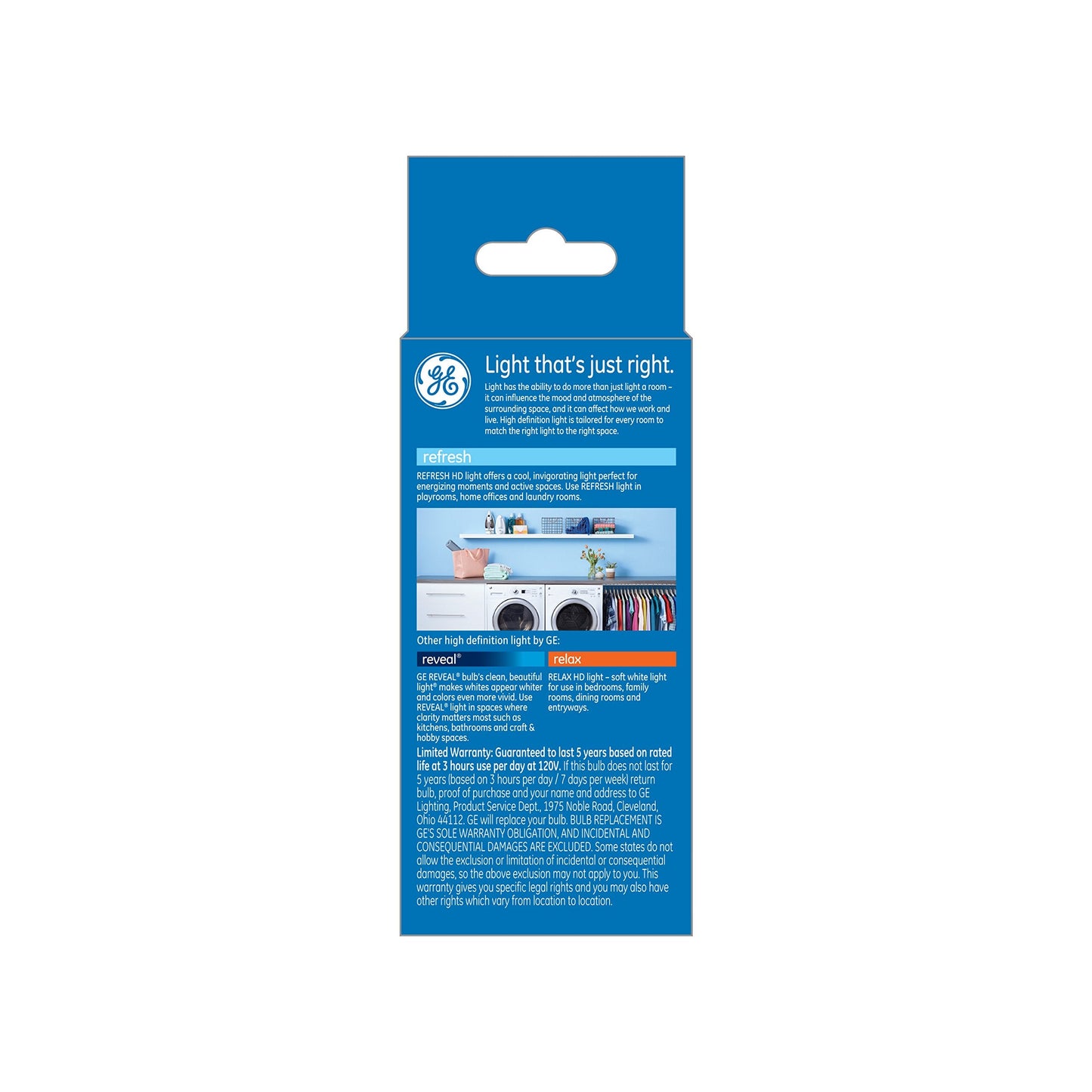 GE Lighting Refresh LED HD 3-Way Light Bulb, 5/9/16W Equivalent, Daylight, Medium Base, 1 Count, Model 46228, White