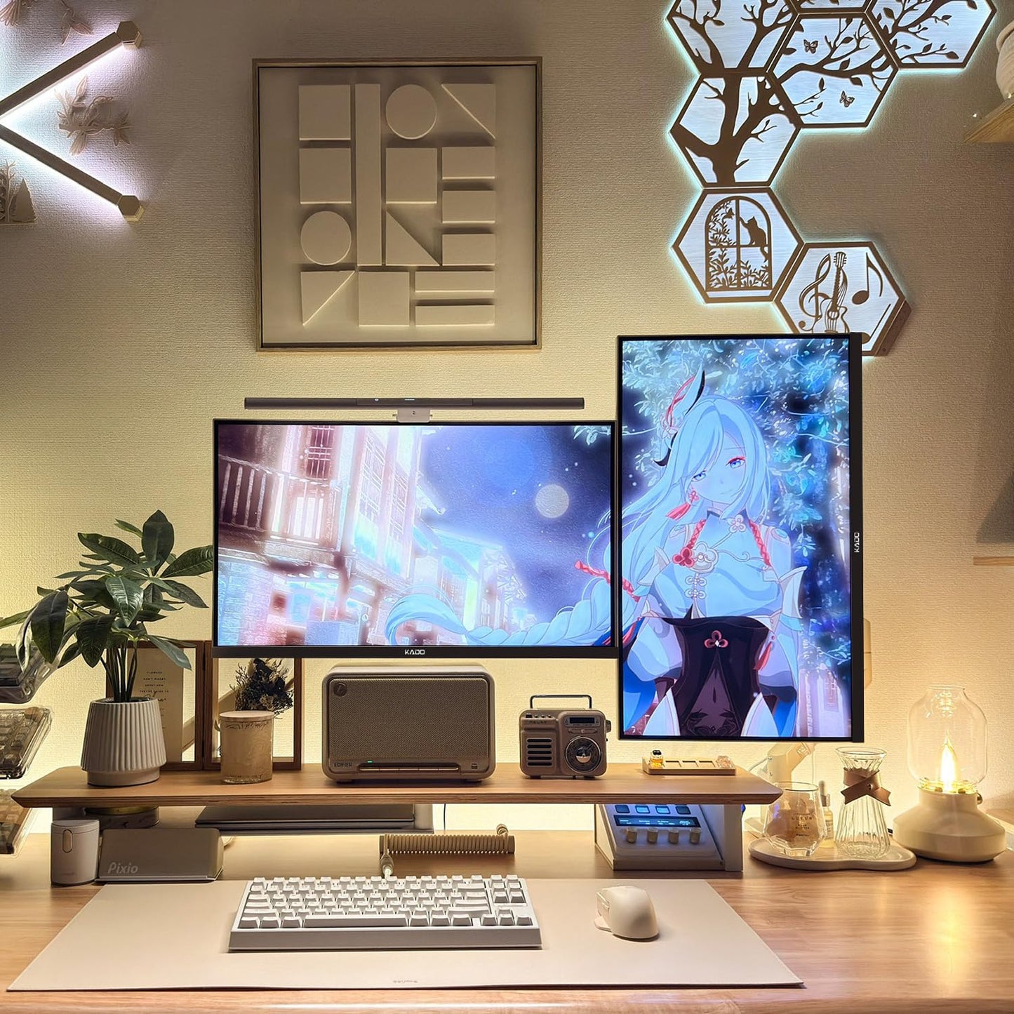 Kado Dual Monitor Setup - 2-Pack 27" 4K 3840x2160 Computer Monitor 70Hz UHD VESA Mount HDMI Office Gaming Built-in Speakers (U27 Dual Series)