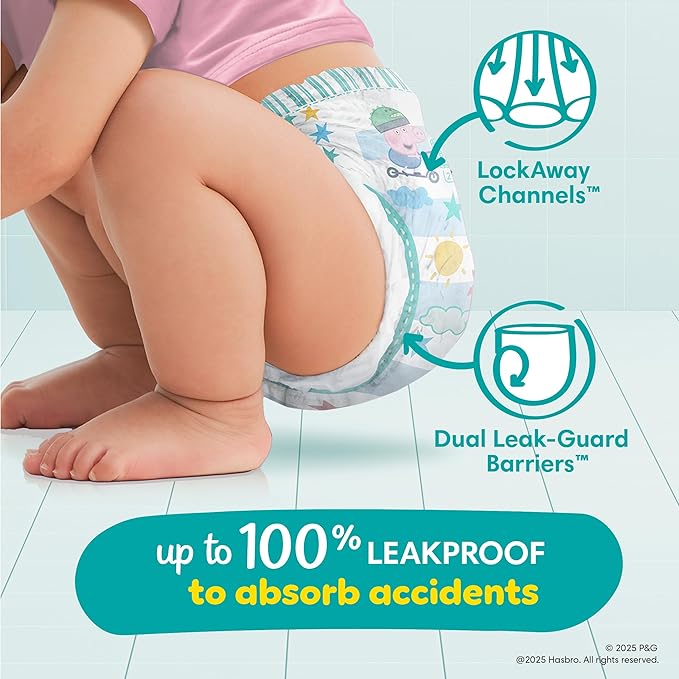 Pampers Training Pants - Easy Ups Girls & Boys - Size 2T-3T, 140 Count, Peppa Pig Potty Underwear (Packaging May Vary)